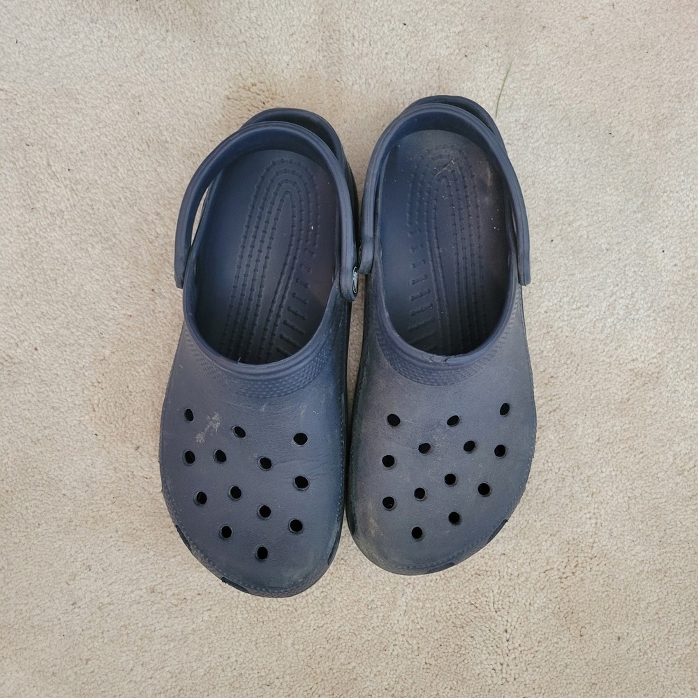 Crocs Slip On Shoes Clogs Navy Blue Size Women's 8 Men's 6